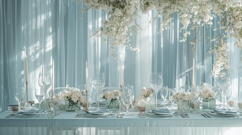 Eisblaue Traumhochzeit
