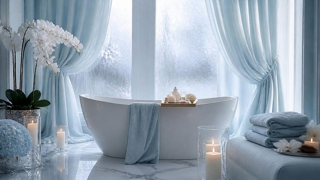 Eisblaue Home Spa Ideen