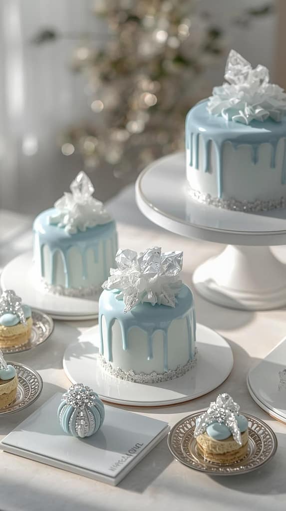 Eisblaues Dessert