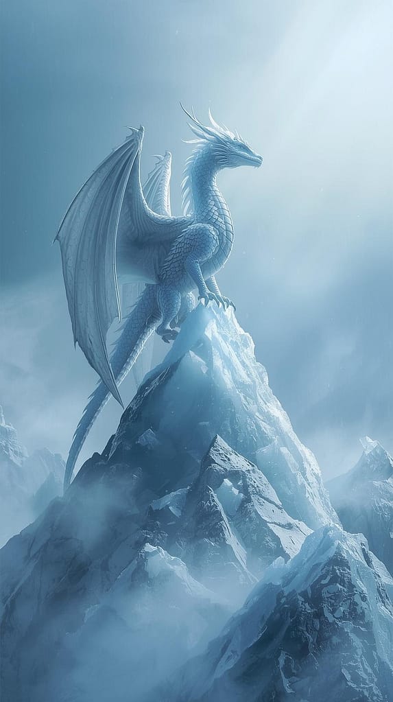 Eisblauer Drache