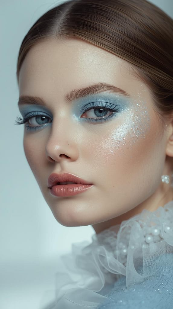 Eisblaues Make-Up