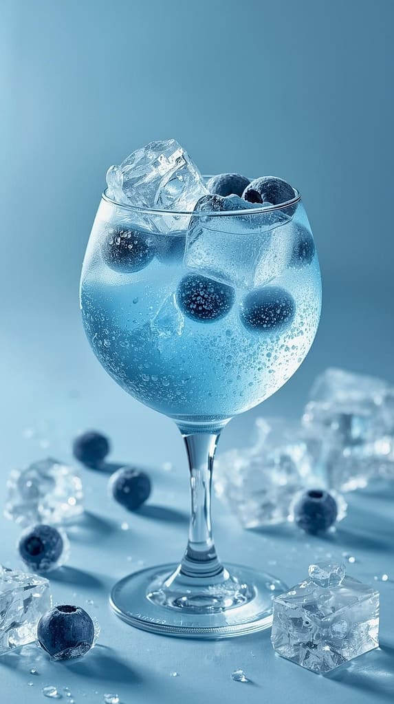Luxuriöser Frozen Blueberry Mocktail