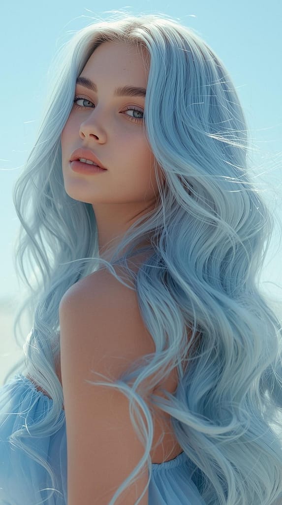 Eisblaue Beach Waves