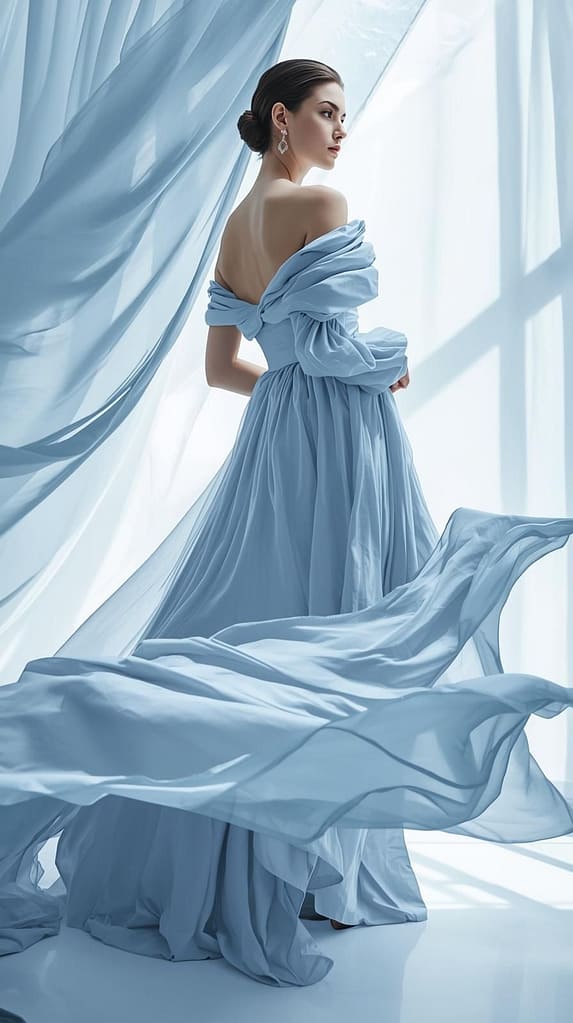 Eisblaues Kleid