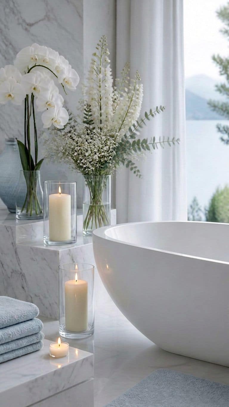 Blumen und frisches Grün für das Home Spa