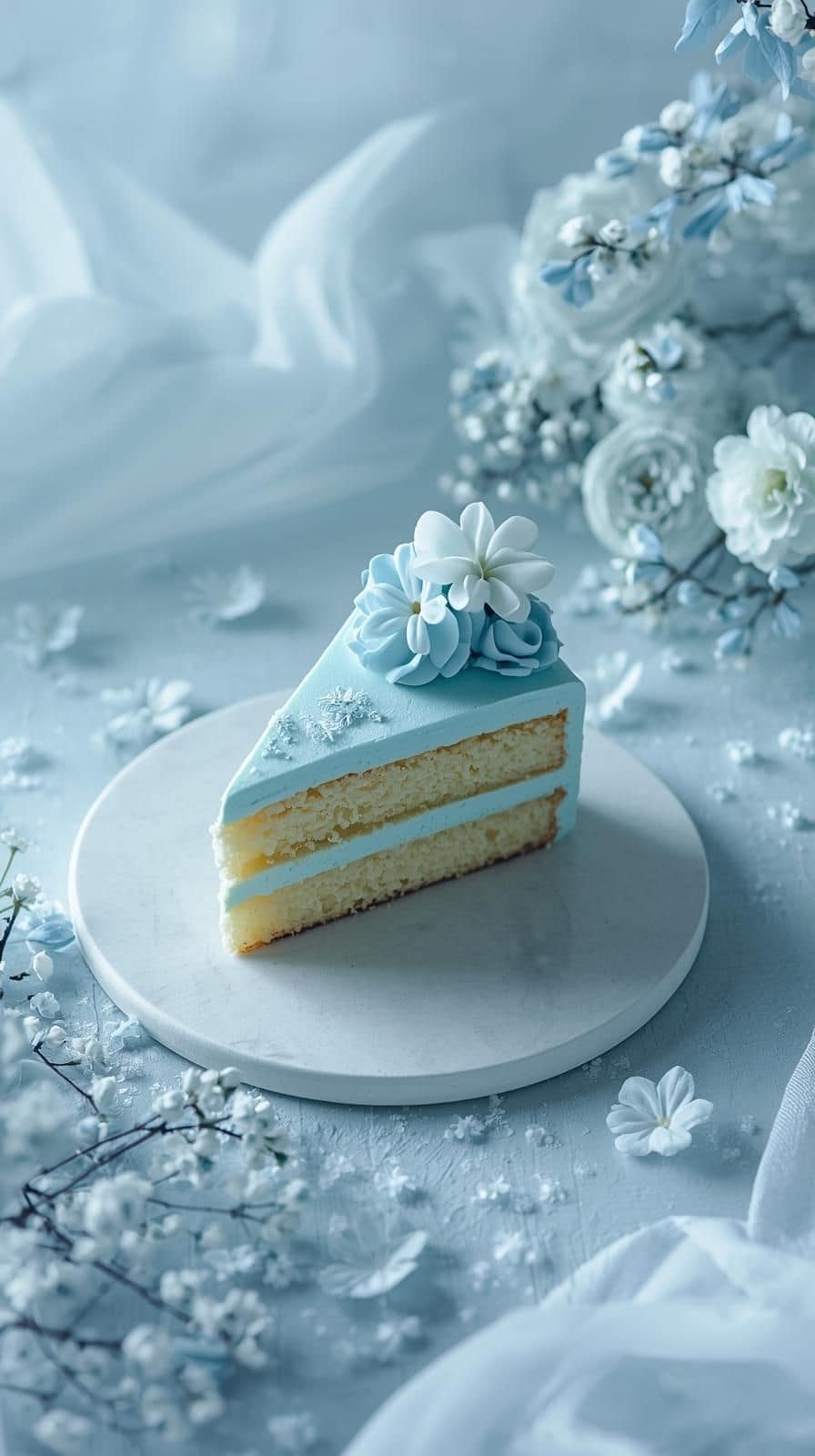 Eisblauer Kuchen
