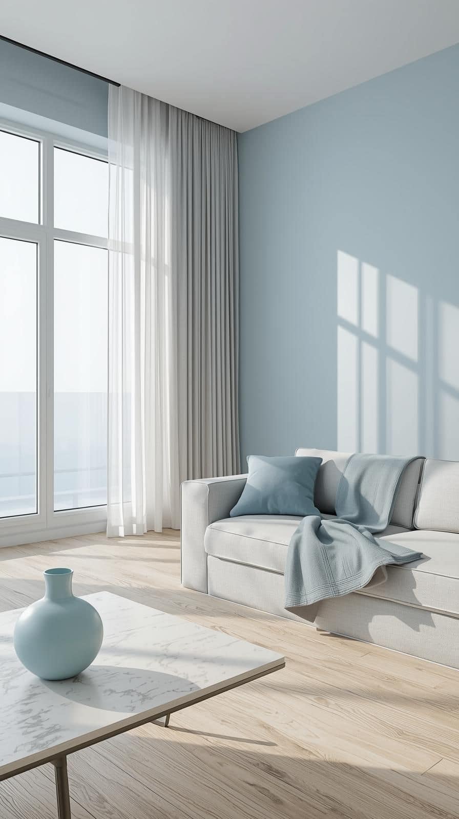 Eisblauer Wohn Minimalismus